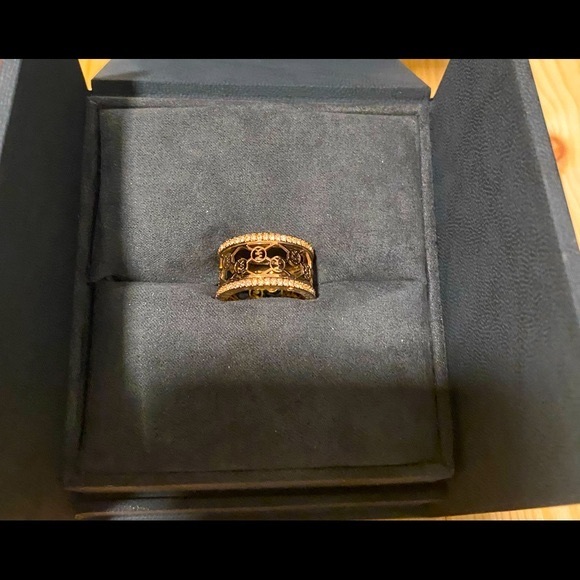 Michael Kors Monogram Logo Ring w/ Rhinestones - Picture 3 of 7